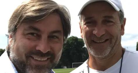 Stéphane Pauwels en visite au TFC pour encourager son ami, Philippe Montanier