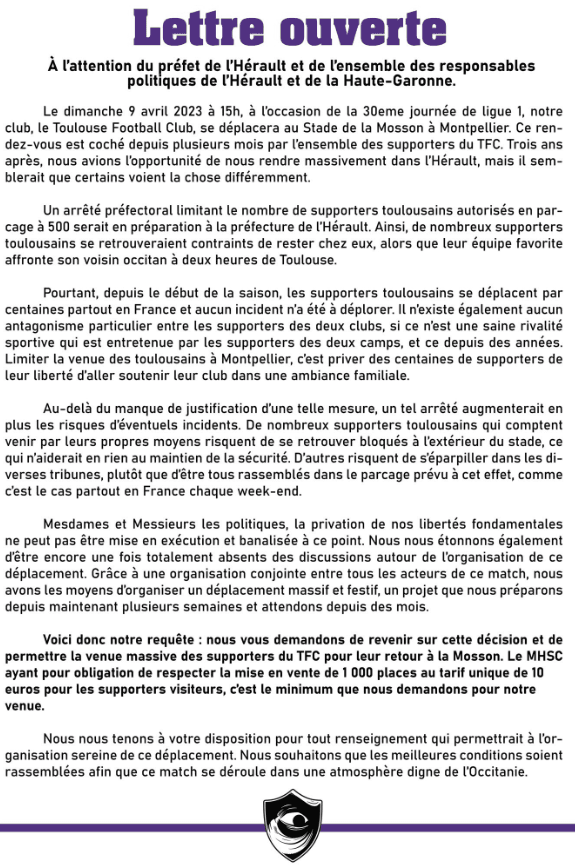 Lettre NVDRS / MHSC - TFC