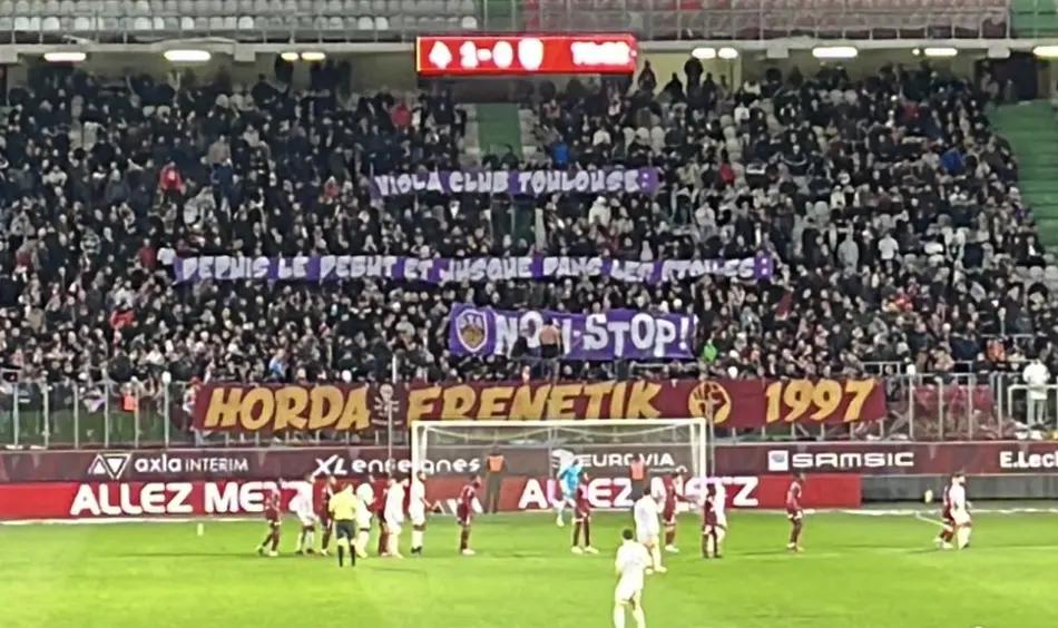 Quand les supporters messins pensent à leurs amis du TFC